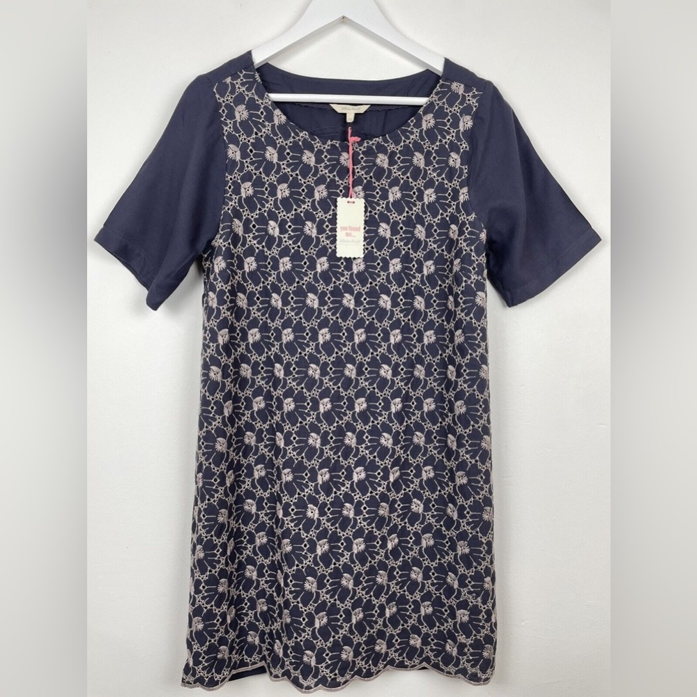 NWT White Stuff Delphinium Tunic Shift Dress Layering UK 12 Floral Embroidered - Picture 4 of 7